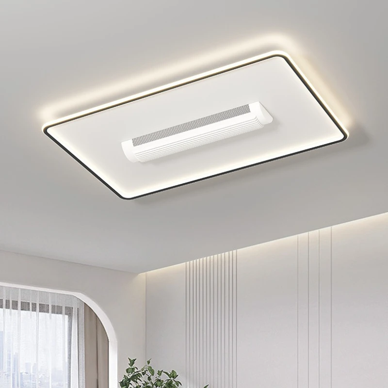The fourth generation of new bladeless fan ceiling light full spectrum wind quiet offline voice fan light
