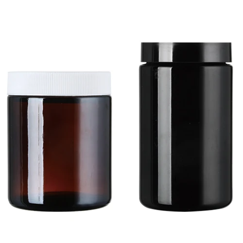 120 г 240 Янтарная пустая стеклянная банка для свечей с винтовой крышкой