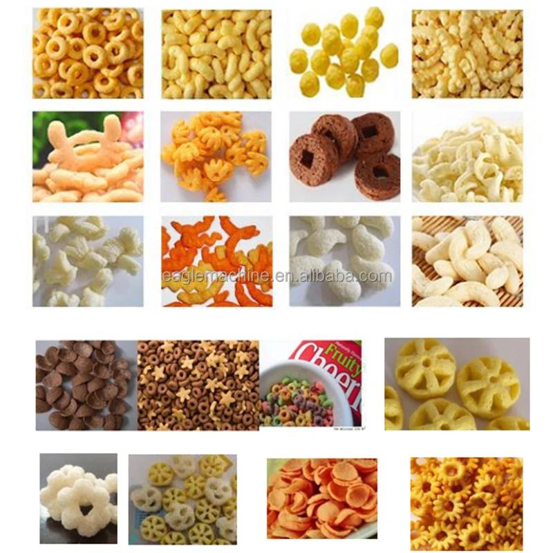 Cheese ball puff snack making machinery corn chips production line