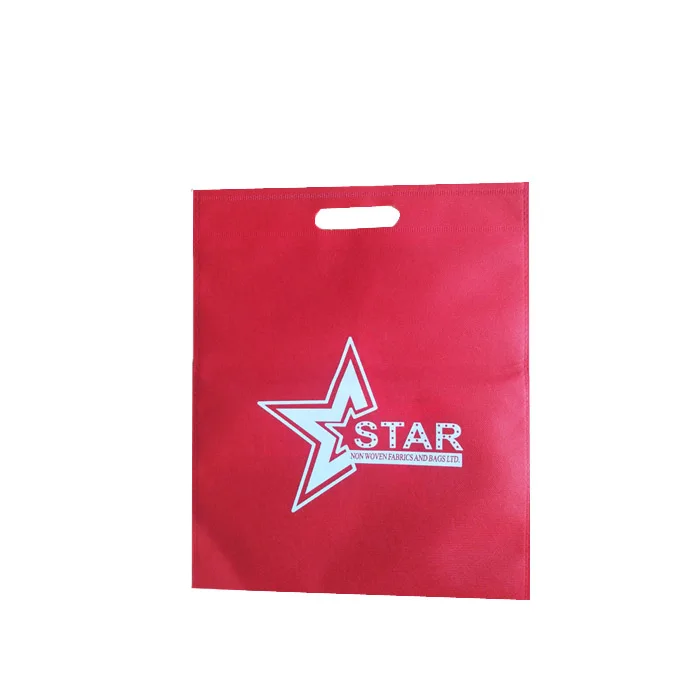 Bottom Gusseted Vest Polypropylene Lamination 80 Gsm Tote D Cut Non-woven Shopping Bag