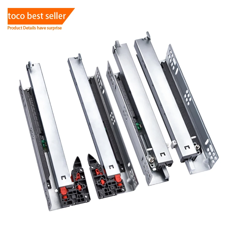Heavy Duty Full Extension Metal Rail Drawer Slide 3d Adjustable Soft Closing Undermount Drawer Guides Channel