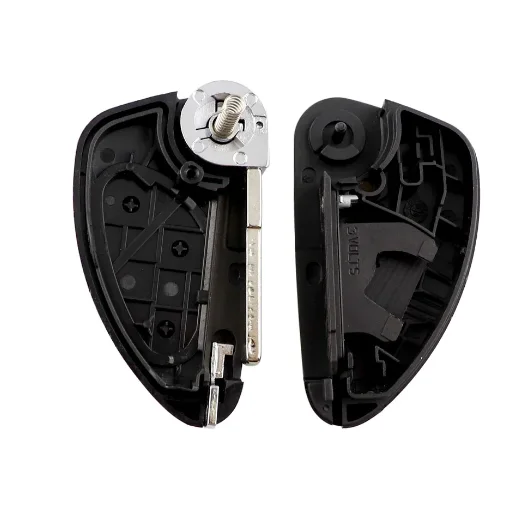 2 Buttons Remote Car Key Shell Case Replacement Fit For Alfa Romeo 147 156 166 GT SIP22 Uncut Blade Folding Remote Control