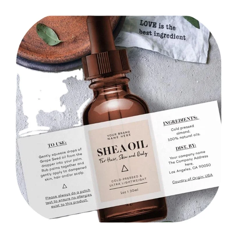 Custom Printed cosmetic Logo Sticker waterproof Self Adhesive Roll bottle packaging Label custom stickers