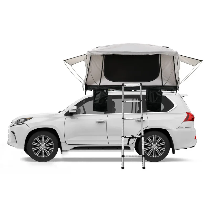 ABS Hard Shell Rooftop Car Tent Side Turn Easy Opening 4X4 off-road Outdoor Camping Car Roof Top Tent With Skyligh