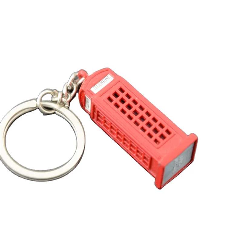 Сделанный на заказ 3D брелок для телефонной будки Лондонский сувенирный металлический брелок для ключей туристический подарок