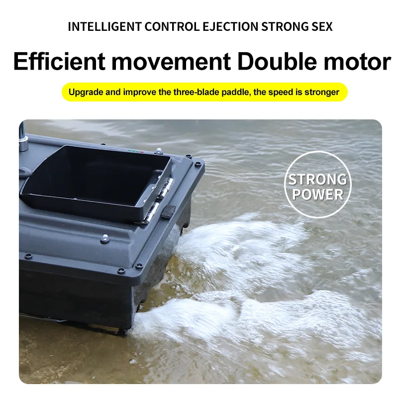 NEWRGY Fishing Boat Load 1.5kg 5200mAh Battery Life Time 3 Hours Remote Control Distance 500m Wave 3-4 Remote Control Boat