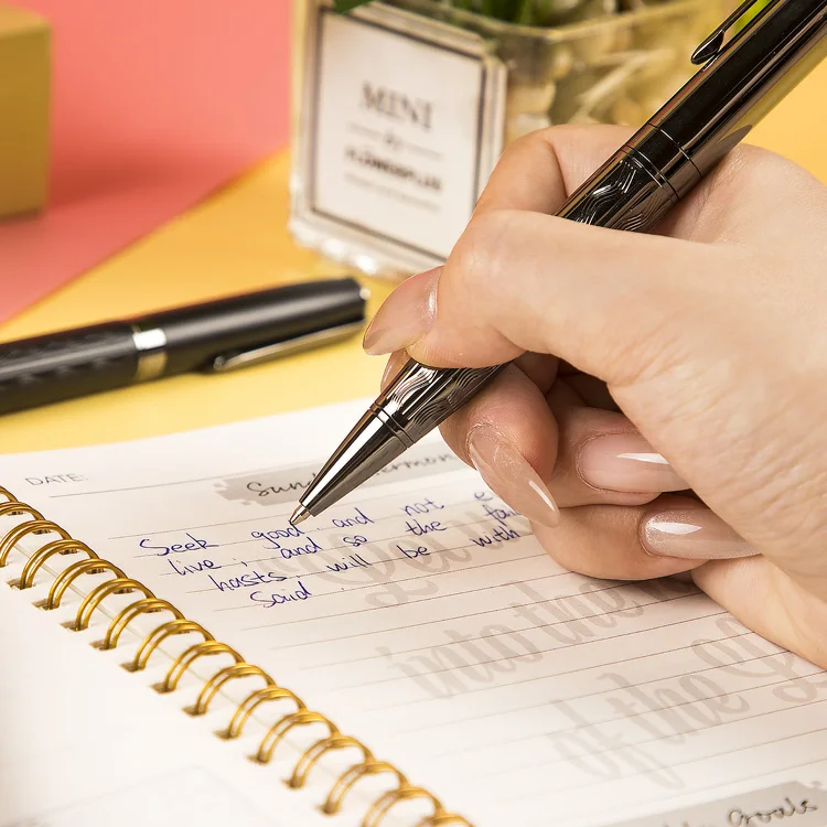 Custom design business metal ballpoint pen  refillable 1.0 mm ballpoint metal roller pen wholesale with custom logo