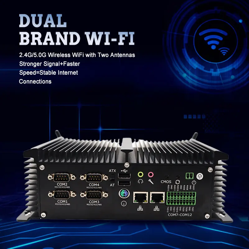 Manufacturer Intel Core i5 7200U One embedded SIM card slot onboard for 3G/4G Wi-Fi module Fanless Industrial Mini PC
