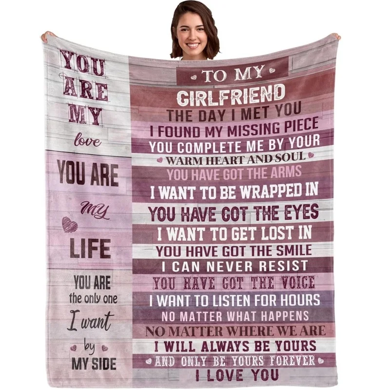 Valentines Day Gift To My Wife Husband Man Girlfriend Blanket Custom Photo I Love You Forever Super Soft Blankets King Size