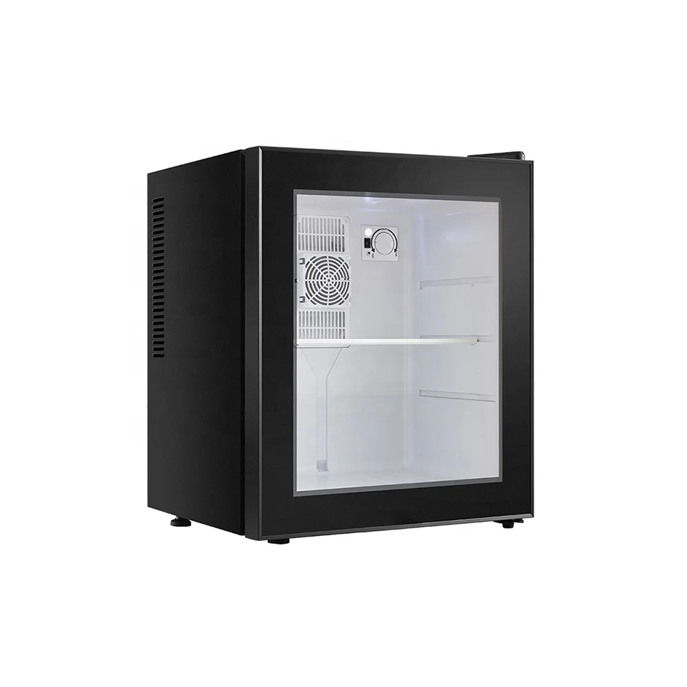 Wholesale portable electronic display glass door 30L small mini fridge freezer for room