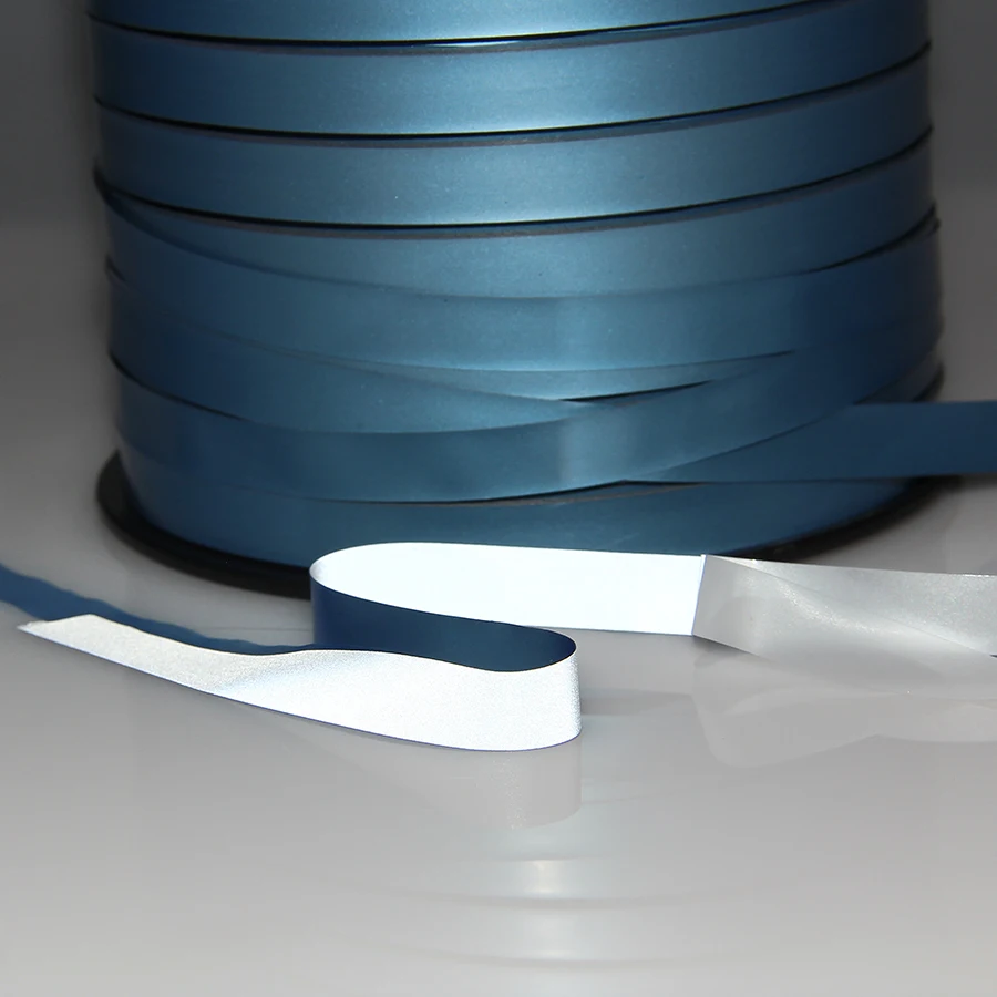 Bright Elastic Reflective Heat Transfer Vinyl Stretchable Reflective Tape Film fabric for ironing on ribbons or webbings