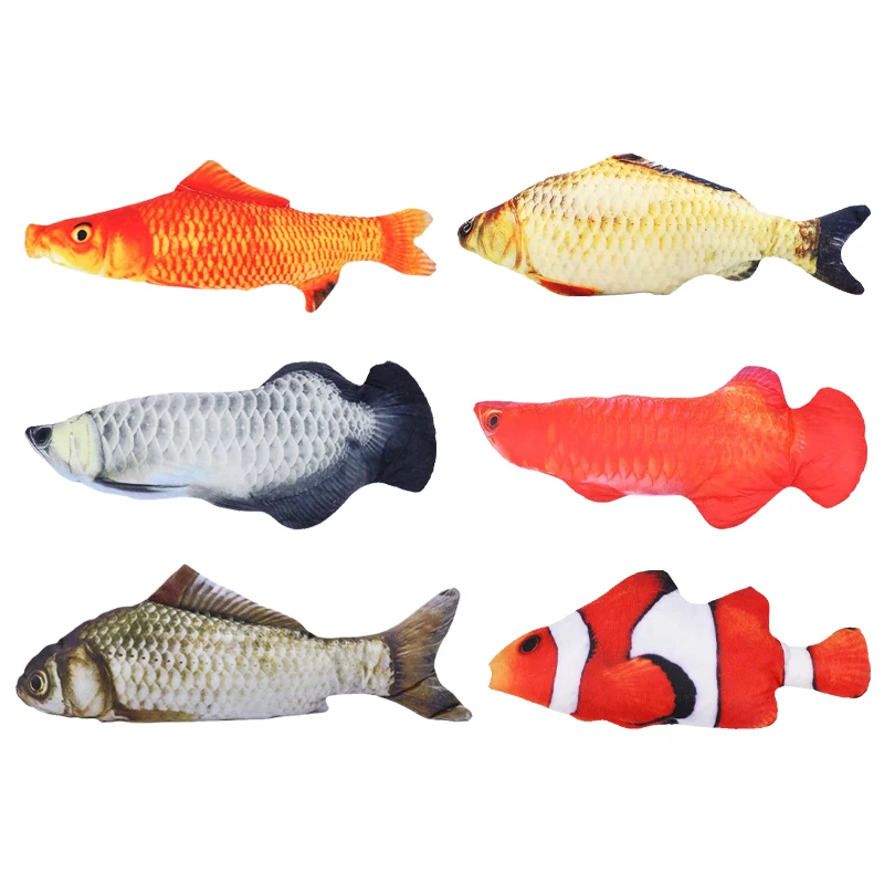 Factory Wholesale High Quality Durable Interactive Pet Toy Funny Stuffed Plush Fish Dog Squeaky Toy Pet Squeak Toys