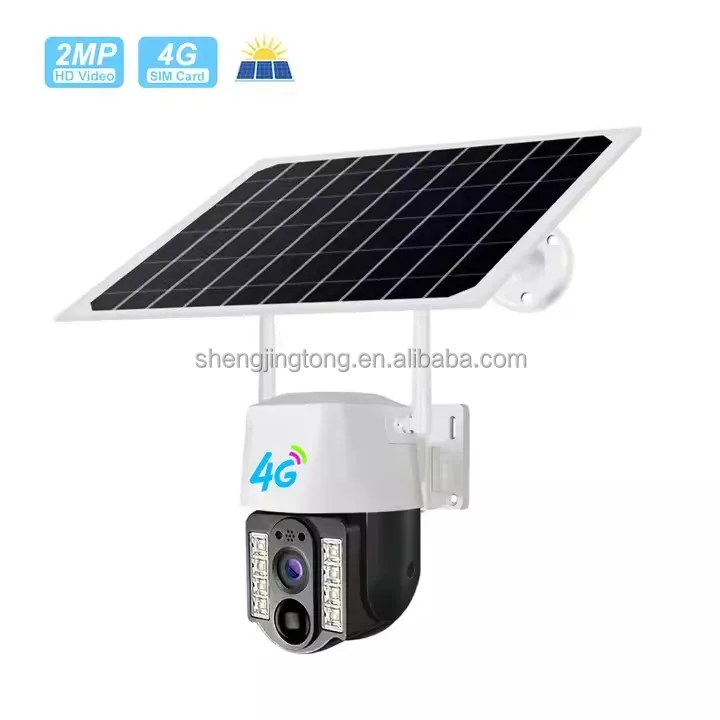 OEM 4MP V380 Pro Solar Battery Powered Outdoor Security Camera 10x Optical Zoom Night Vision IP CCTV 4G Sim Card Wireless PTZ IP