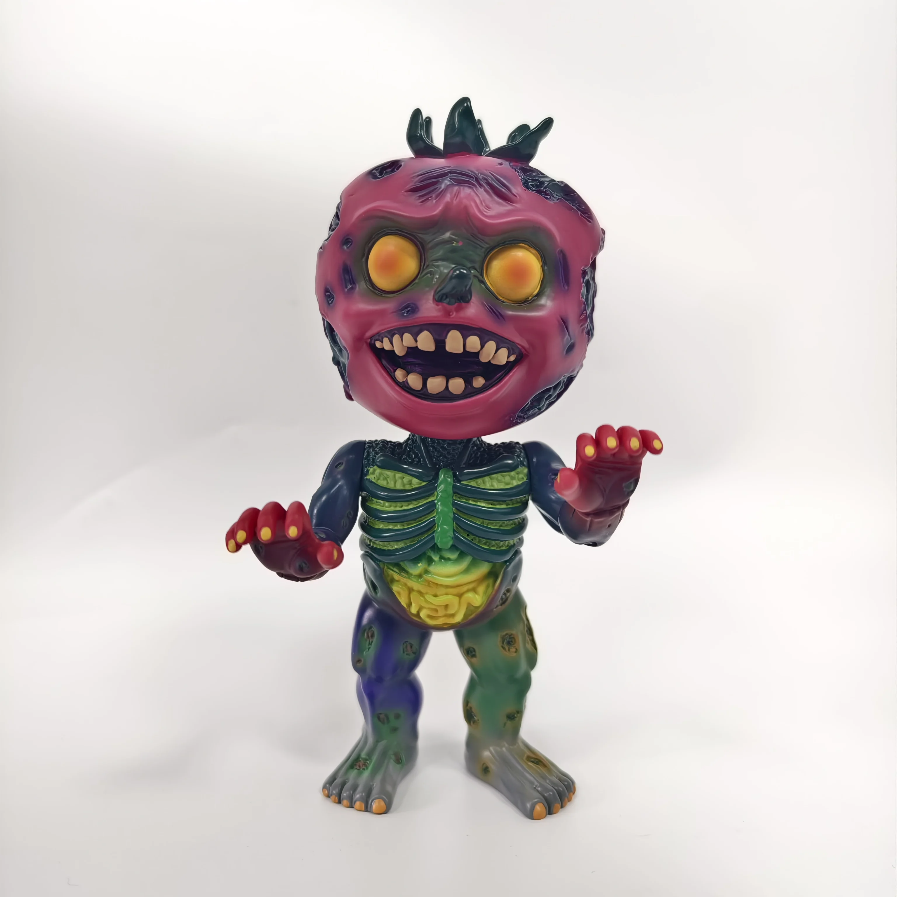 Demeng Wholesale Hot Toy Sofubi PVC Figurine Art Collectibles Rotocasting Fruit Tomato Monster Chinese vampire Soft Vinyl Figure