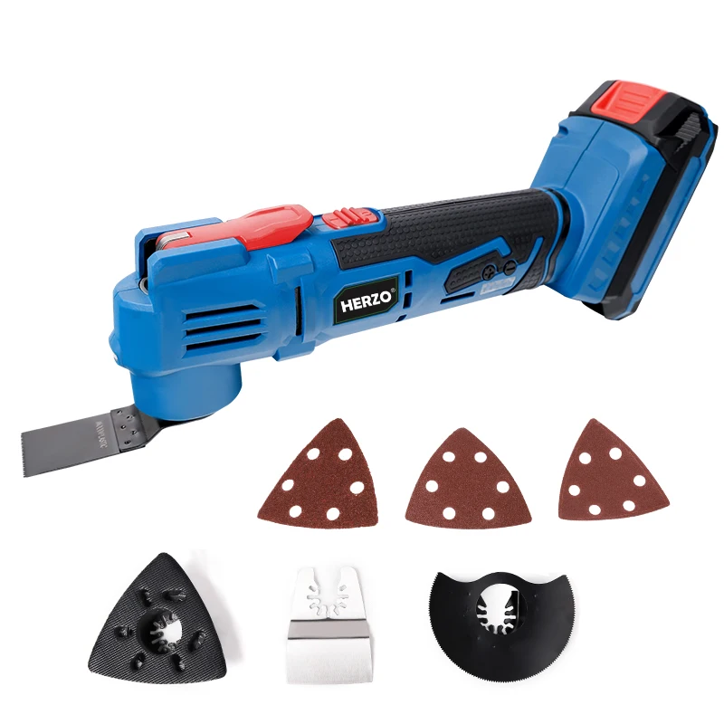 HERZO Electric Oscillating Knife Tool Motor 20V Portable Cordless Brushless Oscillating Tools Multi-use