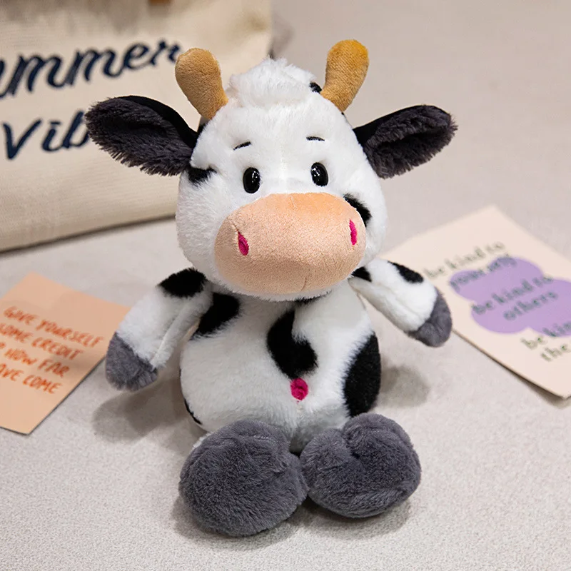 Custom Cute Kids Farm Animals Soft Plush Cow Plush Toy Custom Cow Pig Plush Animal Toys Suitable for Children Holiday Gifts