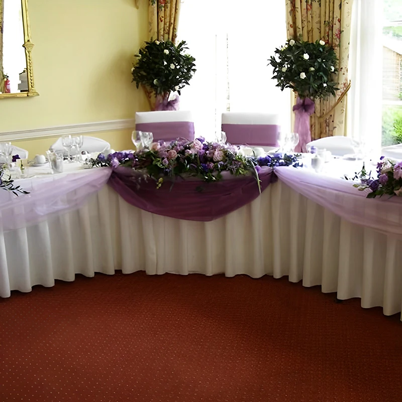 Classic and Timeless Cloth Table Skirt for Banquets Home Hotels-Waterproof Disposable Party Supplies