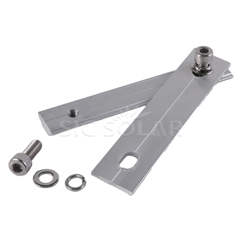 Aluminum Solar Rail Connector For Solar Panel Mounting solar roof mounting system Rail Splice