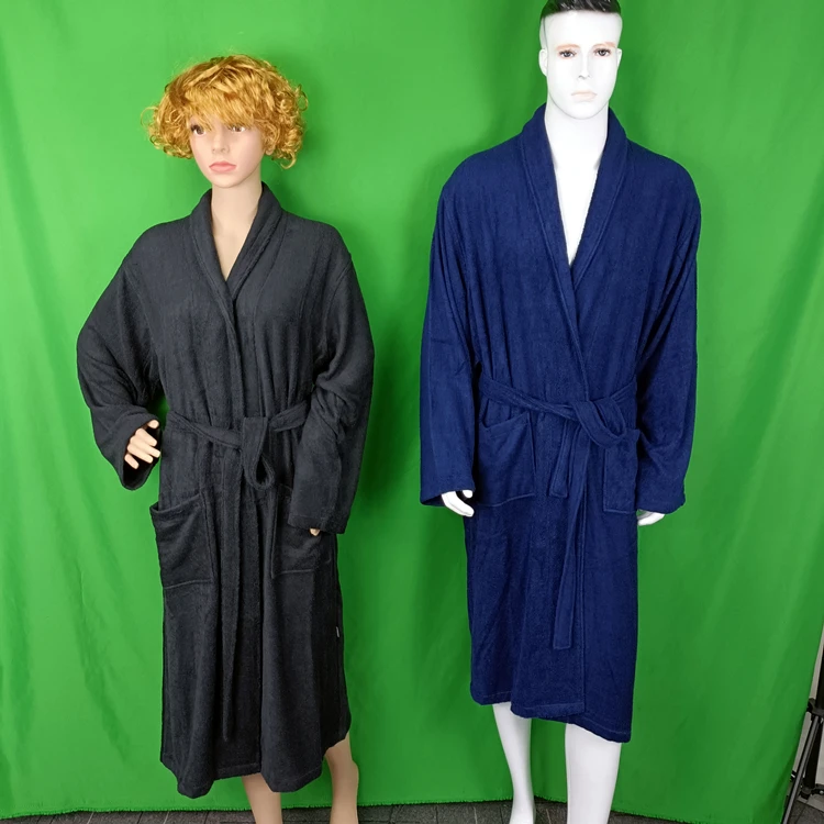 Wholesale Natural Bamboo Bathrobe Warm Bath Dress Robe For Women and Men