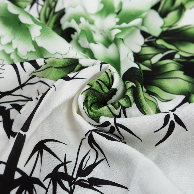 
Customized textile 100 % flax linen printed spandex viscose fabric 