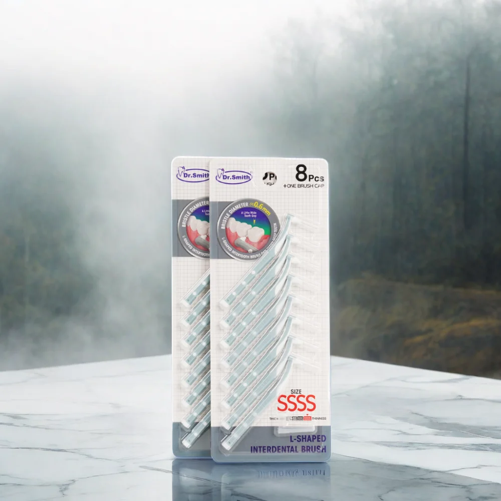 China Wholesale New Design L-Shaped Interdental Brush Customizable Teeth Cleaning Toothpick for Adults