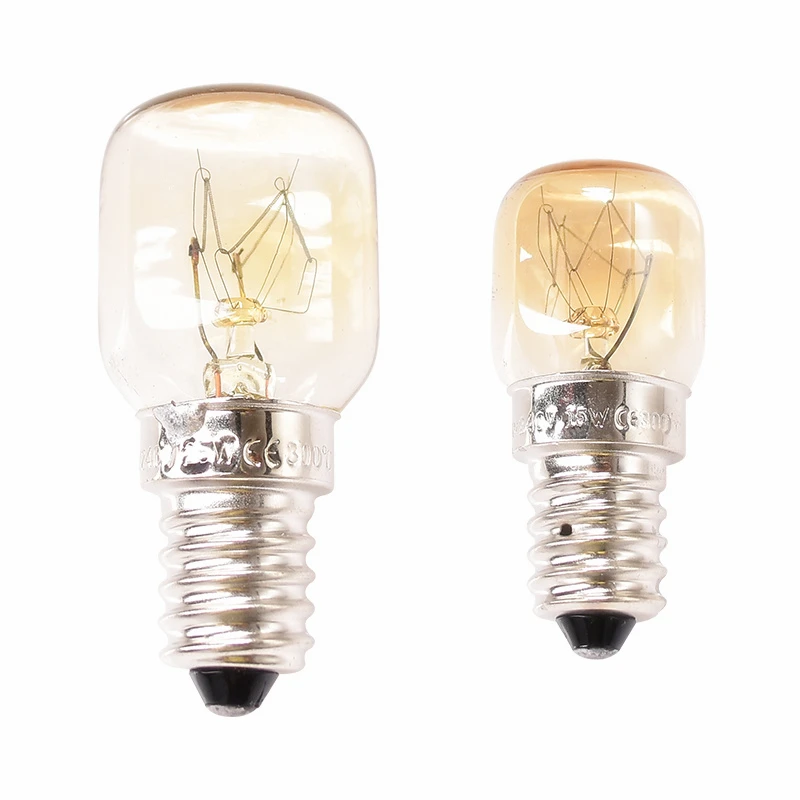 Wholesale 15W 25W Microwave Oven Lamp Bulb T22 T25 High Temperature Resistance 300 Degree E14 Small Screw indicator Light Bulb