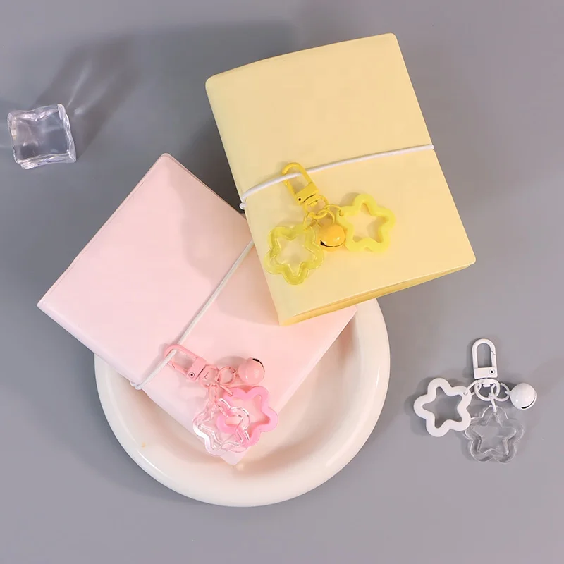 Promotion Cheap Cute Jelly Star Other Keychain Pentagram Kawaii Fancy Candy Color Acrylic Pentagram Charm Keyring Accessories