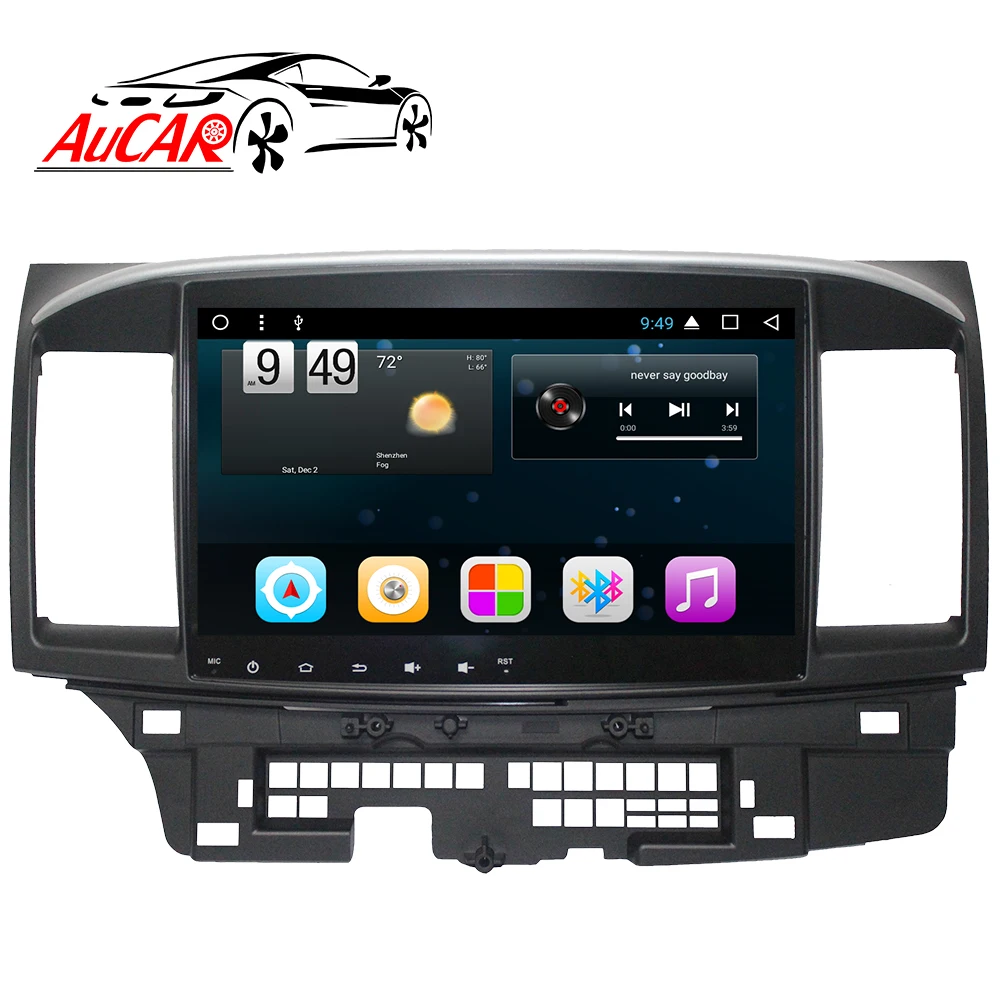  Автомагнитола AuCAR для Mitsubishi Lancer 10 1-10 0 с сенсорным экраном 2007 дюйма GPS-навигацией Android