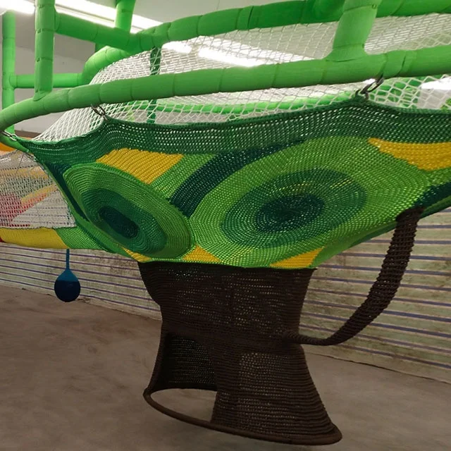 ROPECUBE rainbow rope nets playground children climbing rope net  indoor trampoline park indoor baby game park