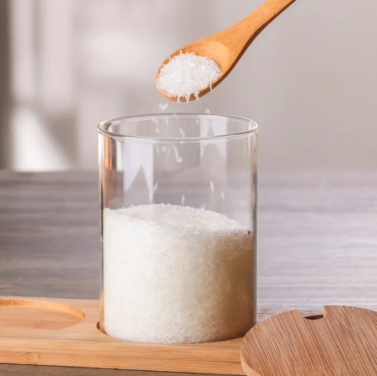 OEM manufacture clear high borosilicate glass canister with stainless steel lid glass jar