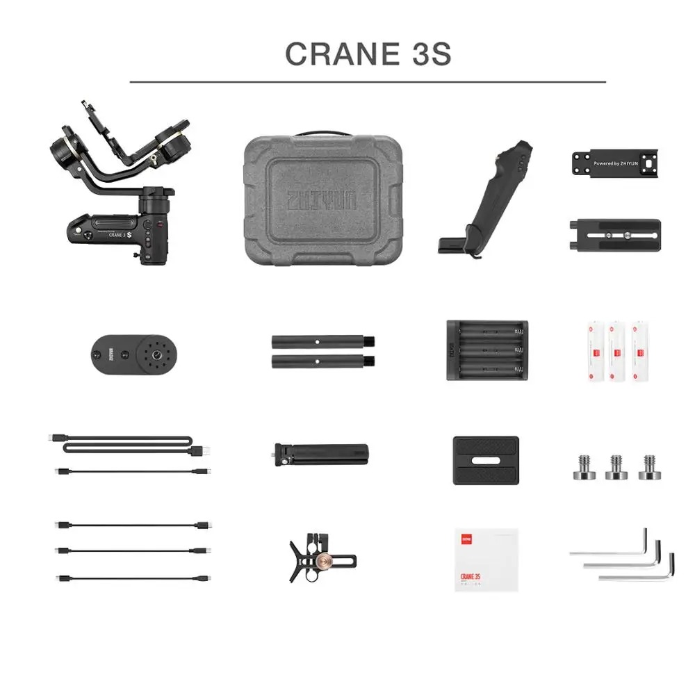 3-осевой шарнирный стабилизатор Zhiyun Official Crane 3s SmartSling Kit для DSLR-камер
