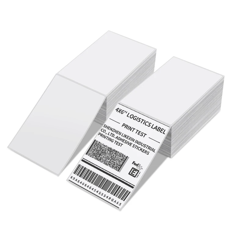 500 labels per stack dymo paypal continuous foldable custom fan-fold blank 4x6 shipping labels