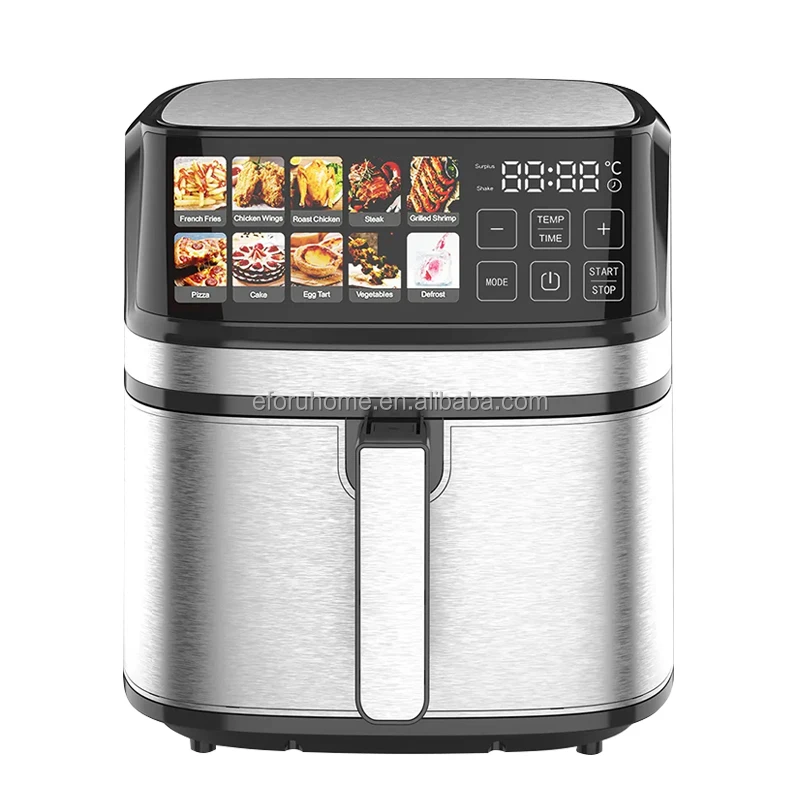 EFORU 8L Smart Touch Control Wifi Air Fryer Wholesale Stainless Steel Food Grade Digital Air Fryer Up and down 2 heaters
