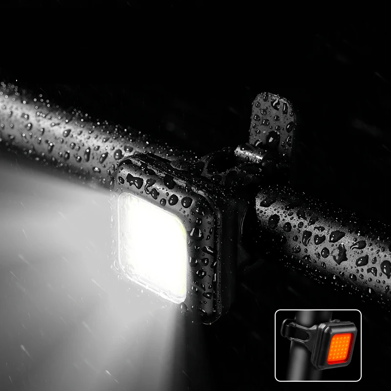 250mAh Mini Front and Back Set Waterproof Mountain Bike Light Combinations LED Bicycle Light Set