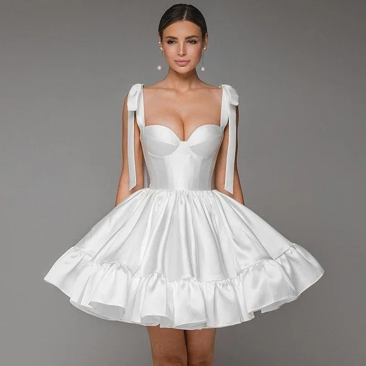 New Style High-Waisted Solid Colour Designer Evening Dresses Lace-Up Sleeveless Backless Sexy Dresses Women