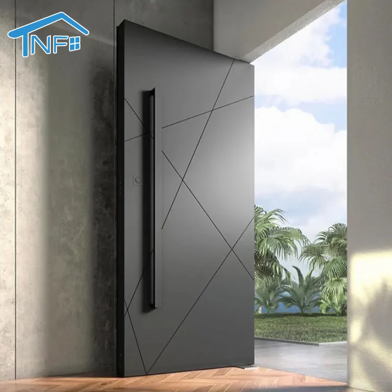 Luxury Design Front Exterior Main Entry Security Doors Aluminum Insulated Front Entry Pivot Doors Exterior Door For Villa