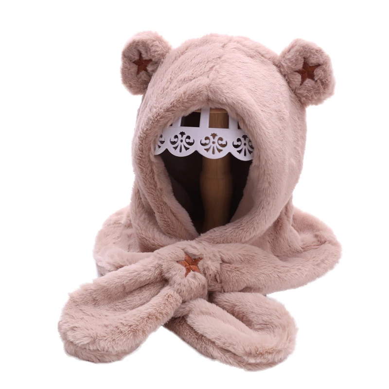 The new design is plush warm hat and scarf in one hat scarf baby baby crochet baby winter hat