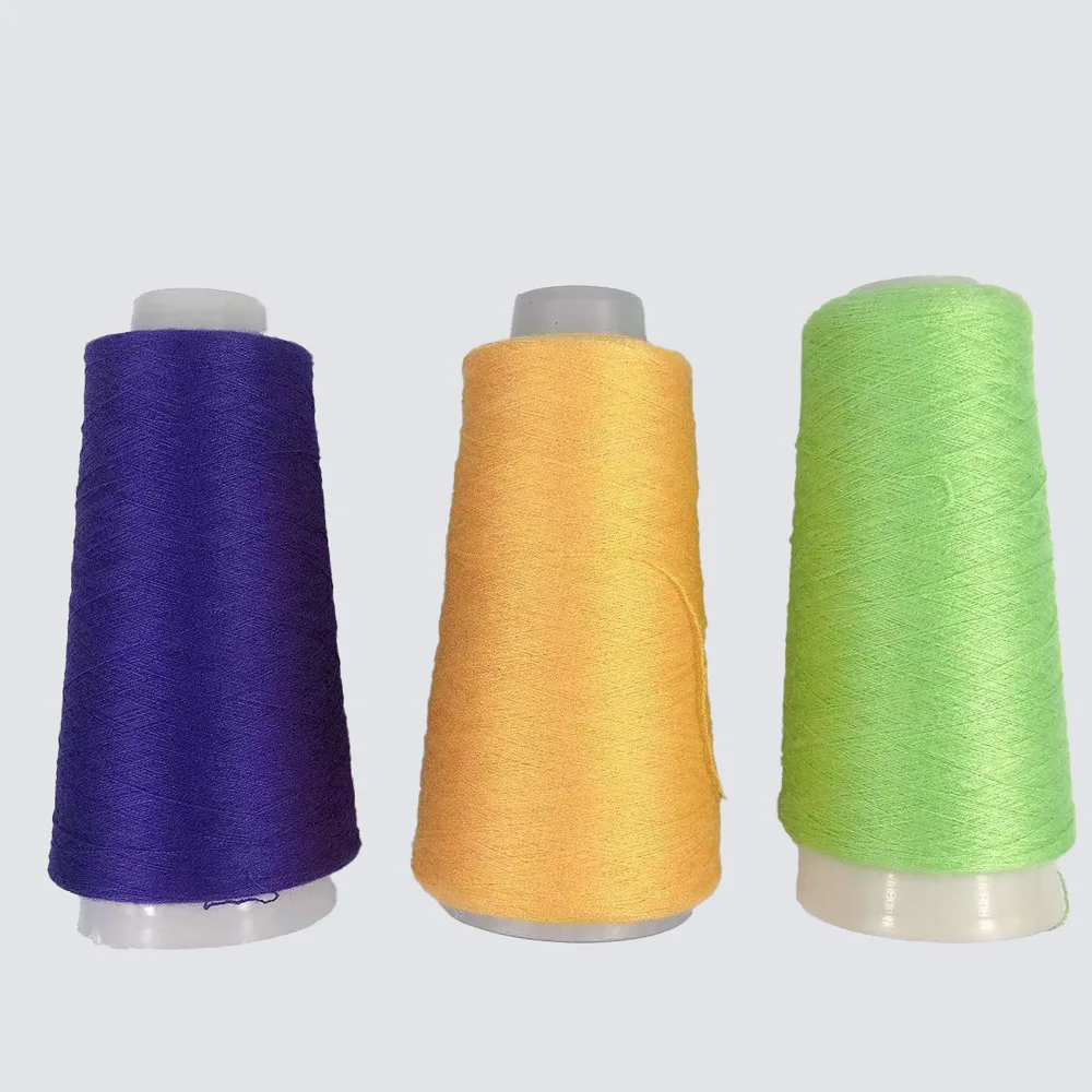 Customized Viscose Nylon PBT Rabbit Hair Like Elastic For Knitting Garment Jersey Sock Sweater Core Spun Yarn