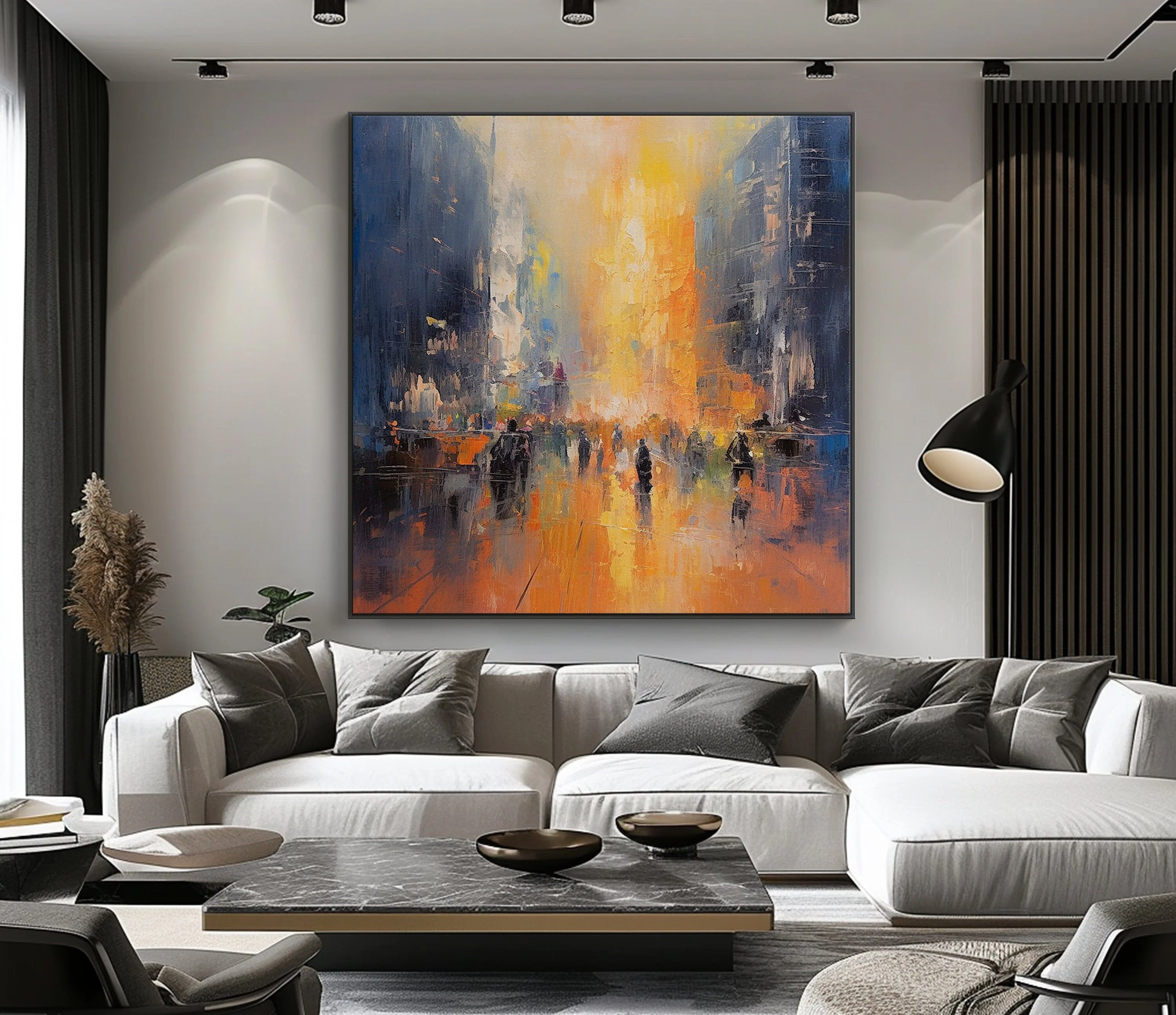 Customized Abstract Original African People Oil Painting on Canvas Pure Handmade Picture Artwork for Home Decoration