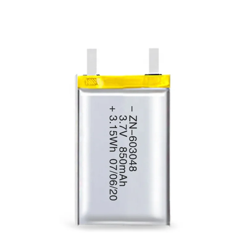 3.7v Lithium Polymer Battery 850mAh 603048
