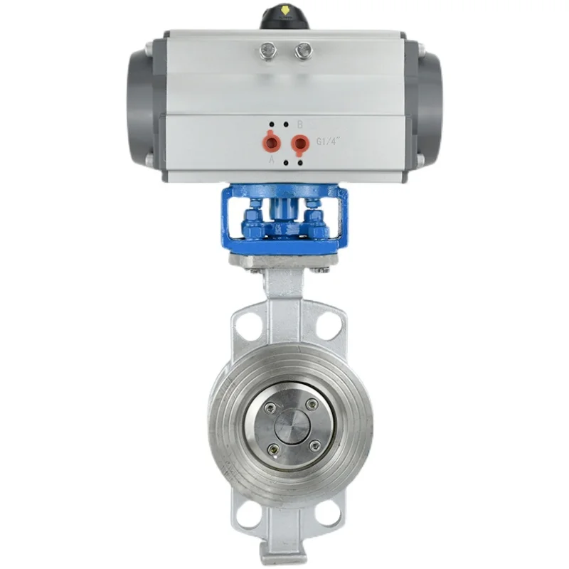 30years factory manufacture valve butterfly cast iron metal seated wafer pneumatic butterfly valve