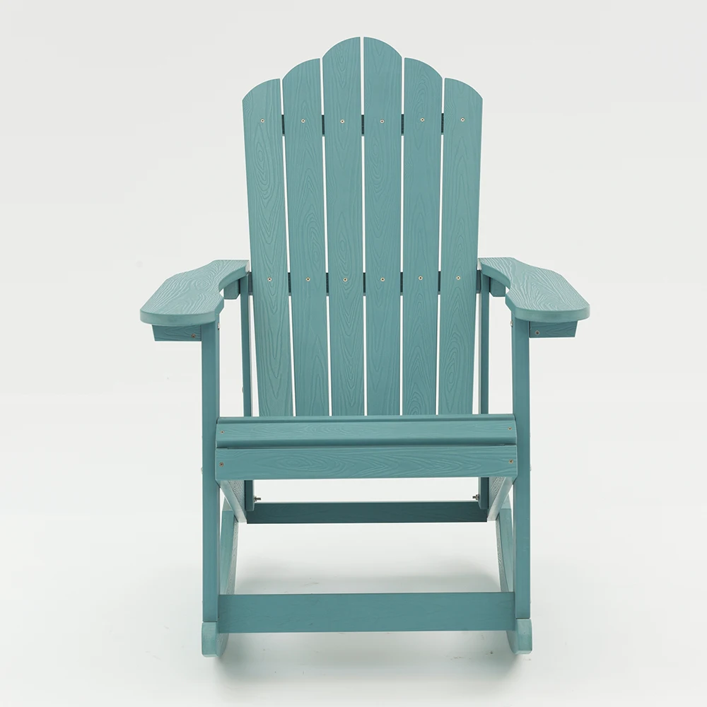 Outdoor garden furniture Eco Friendly Plastic Wood Adirondack Rocking Chair Garden Rocking Chair