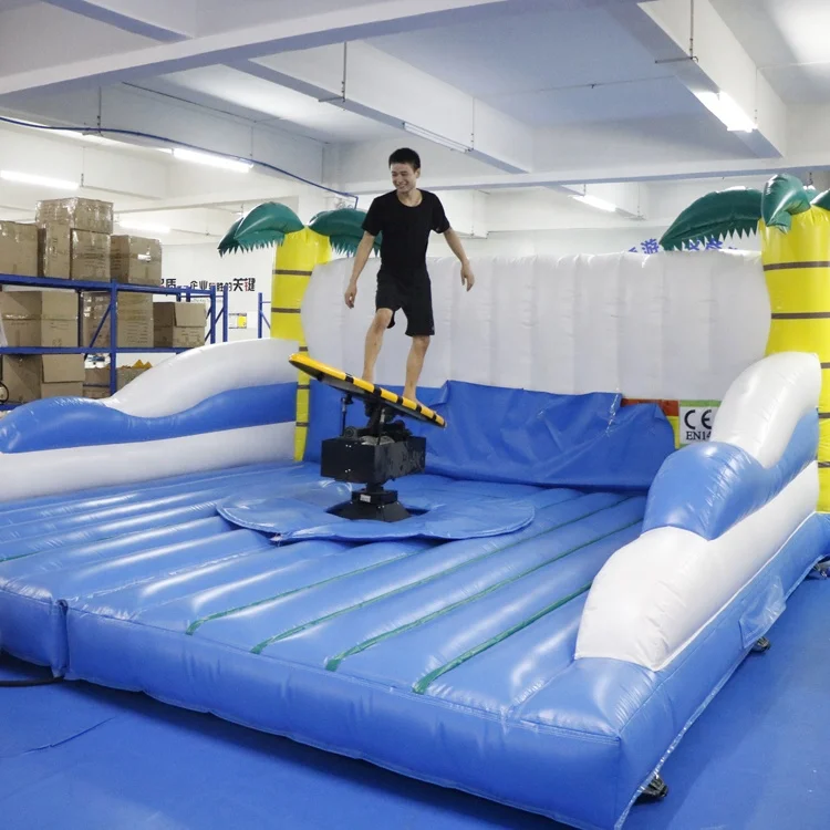 Wave Inflatable Party Single Surfing Machine Simulator Inflatable Mechanical Surfboard Rides