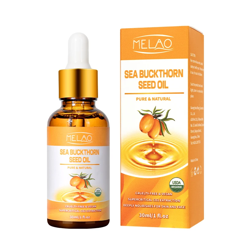 100% Pure Natural Organic Cold-Pressed Sea Buckthorn Seed Oil Brightening Anti Redness Sensitive Skin Care Moisturizing Face Oil