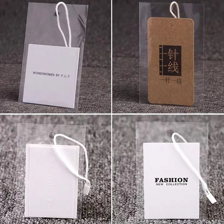 Custom Garment Swing Tag Plastic Cardboard Kraft Paper Uv Golden Printing Hang Tags For Clothing