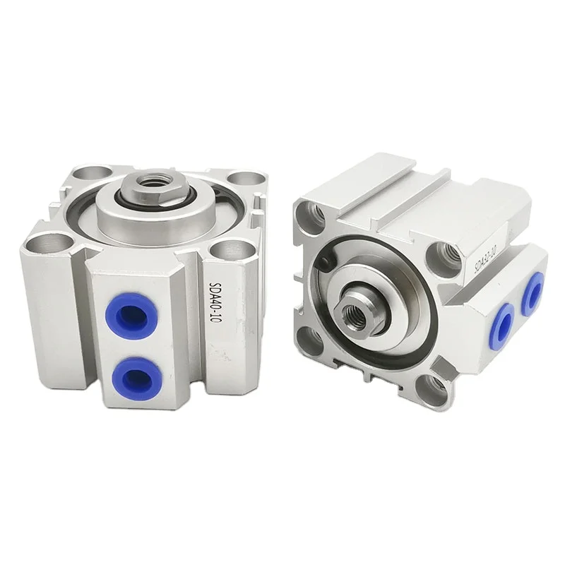 Air Thin Cylinder SDA series Pneumatic Compact airtac type 16 20 25 32 40 50 63mm Bore to 5 10 15 20 25 30 35 40 45 50mm Stroke