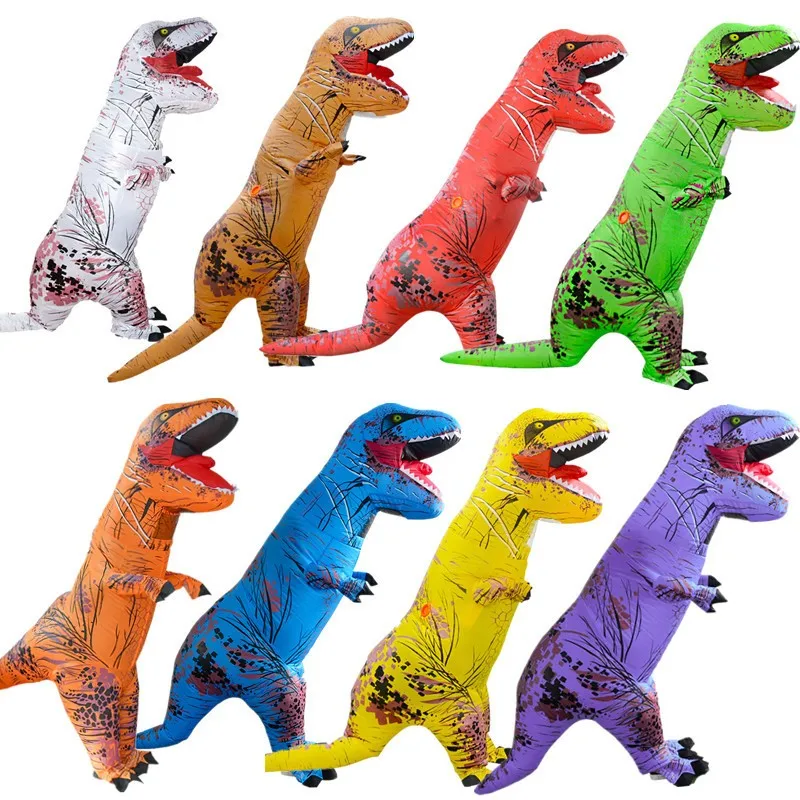HUAYU батарейный блок на Хэллоуин надувной костюм динозавра дракона T-Rex для взрослых