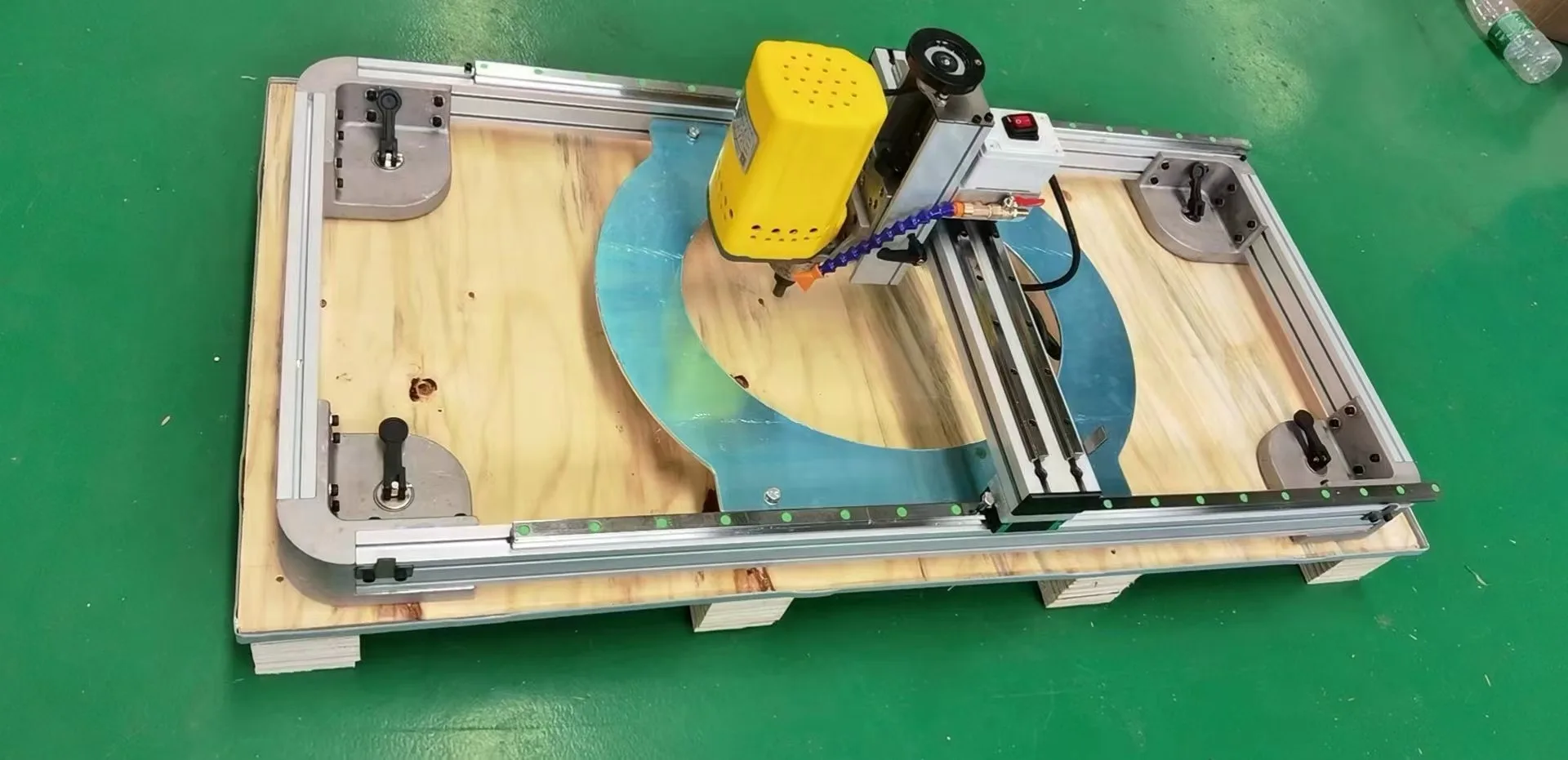 MANLING 2in 1 Manual Stone Hole Cutting Granite Glass Polishing Machine