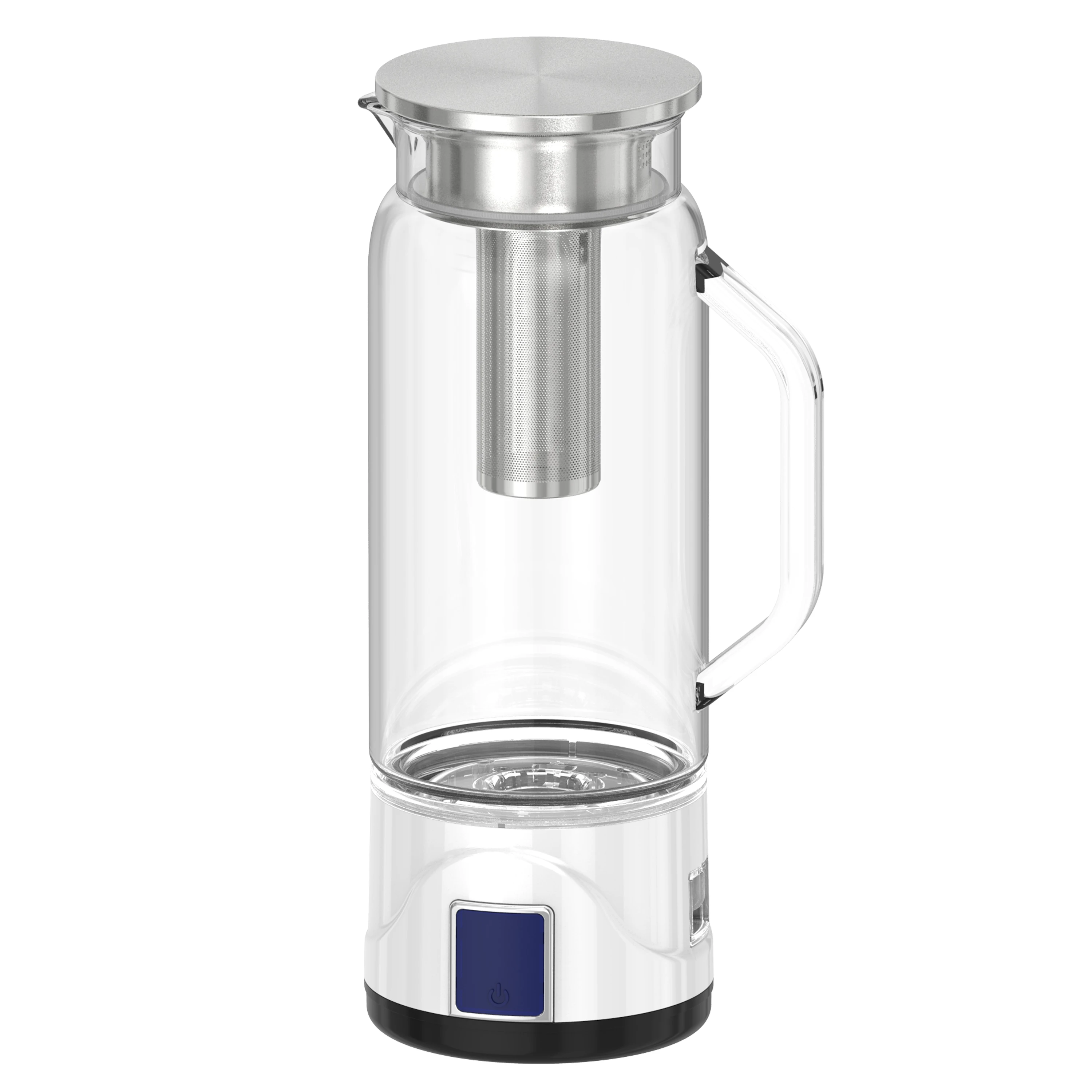 Hydrogen Water Bottle Generator-H2 Portable Hydrogen Infused  Double Wall Borosilicate Insulate Tea Glass teapots