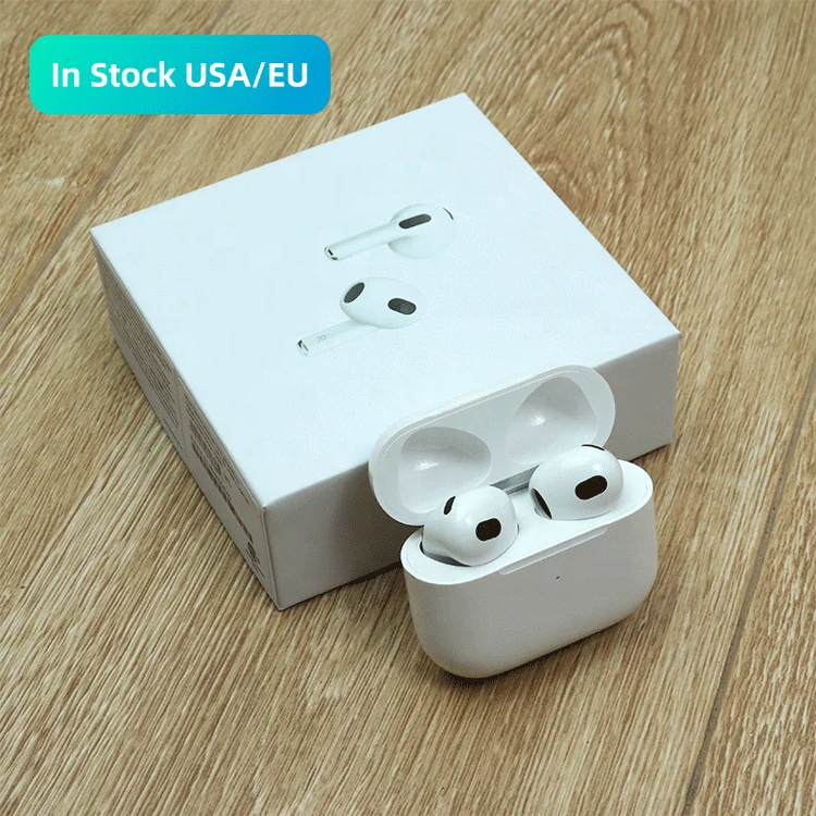 Us Warehouse Original 1:1 Air Pro 3 Gen 3 Air 3 Pods Pro Real ANC Wireless Earbuds Airpodding Pro 3